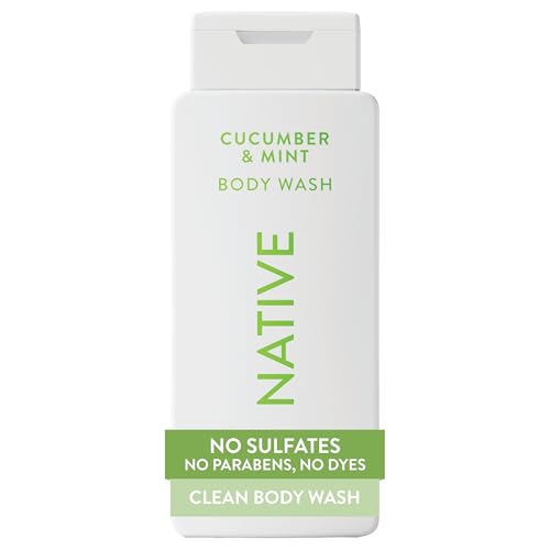 Image of Native Clean Body Wash, Gentle & pH-balanced for Sensitive Skin, 24-Hr Freshness for Women & Men, Vegan & Cruelty-Free, Free of Sulfates, Parabens & Phthalates, Cucumber & Mint, 18 fl oz