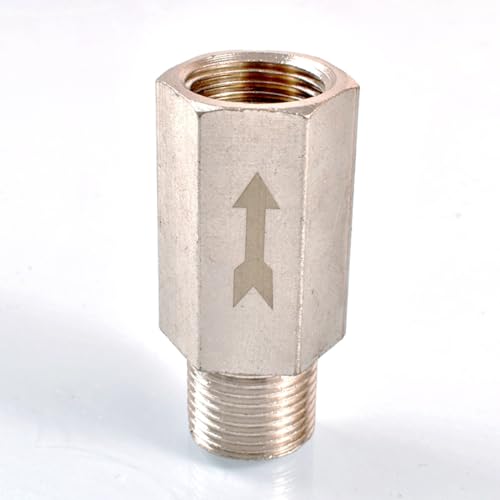 WESTUX Válvula De Retención De Latón, Válvulas Unidireccionales, Roscas Internas Y Externas De Válvula De Retención Y Válvula Neumática (Size : F1/8-M1/8)