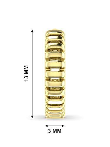 Image of ORIONZ Hoop Earrings for Men & Boys (1 Piece) - 925 Sterling Silver - Gift for Birthday Anniversary - 18k Gold Plated Jewellery - Men Fashion