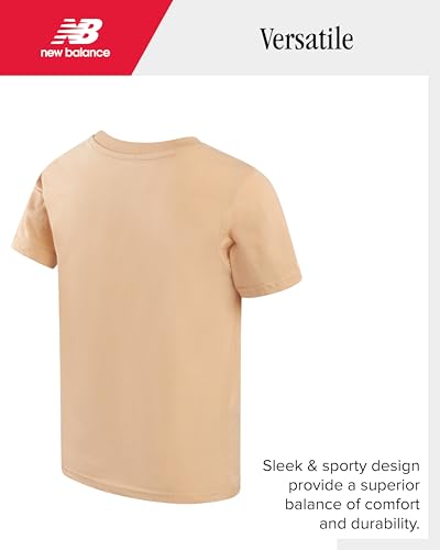 Image of New Balance Active Boys Short Sets - 2 Piece Short Sleeve Workout T Shirt and Fleece Kids Shorts Boys Athletic Sets (8-12)