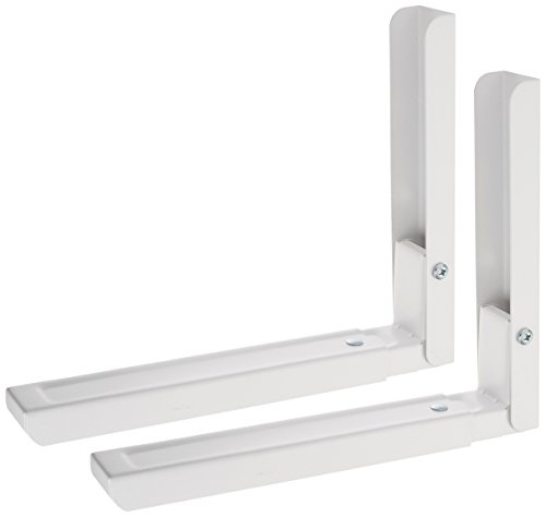 AVF EM60W-A Universal Wall-Mounted Microwave Brackets (Set of 2) - White