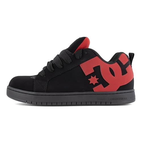DC Shoes Men's Court Graffik Work Black and Red Composite Toe Boots Construction Shoe2