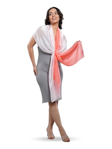 Image of Printed Poly Silken feel Scarf Stole for Women | Stylish, Soft, & Lightweight | Satin Feel Neck Scarf, Hair Scarf, Head Scarf for Women
