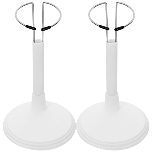 SAFIGLE 2Pcs Creative Doll Bracket Support?Portable Toy Stand Fashion Doll Storage Rack for Home Store (White Rack for 25cm Doll)