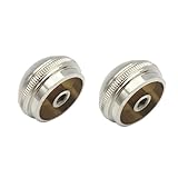SEWACC 2個銅製笛頭ネジ フルート楽器パーツ 耐久性のある音楽アクセサリー シルバー仕上げ 笛の修理と交換用