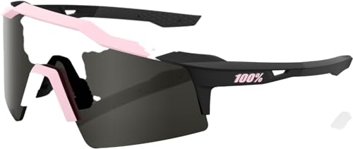 100% One Hundred Percent Gafas Speedcraft SL Rosa, Lente ahumada, Negro, 168mm,77mm,75mm Unisex Adulto