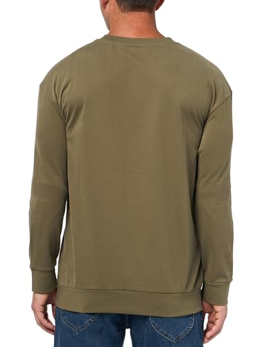 HUGO Men's Stacked Logo Cotton Blend Crewneck Sweatshirt2