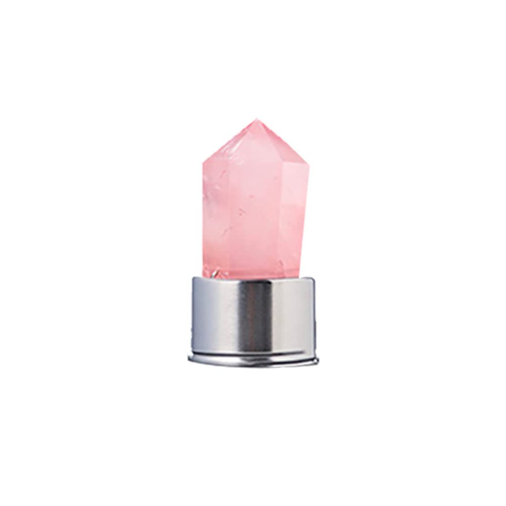 Columna de la taza de agua de cuarzo rosa natural y amatista Youther obelisco 1 ud