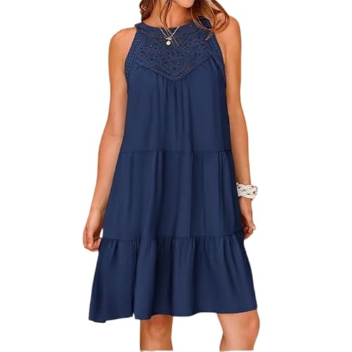 Robe d'été sans manches anti-chaleur avec dos nu pour rester fraîche