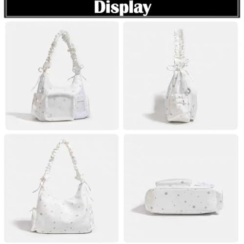 Bolso tipo tote negro con ventana transparente y estampado de estrellas miniatura 5