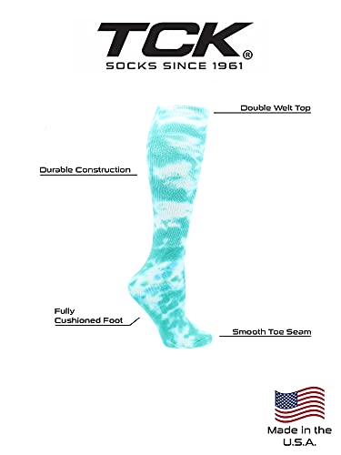 Tie Dye Multisport Tube Socks (Teal/White, Small) #TOP3