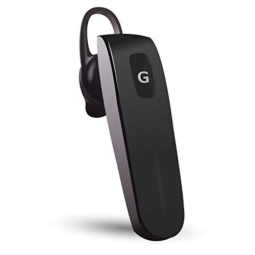 Gigastone D1 Bluetooth Earpiece, Wireless Handsfree Headset with Microphone, 6-8 Hrs Driving Single Ear Bluetooth Headset, Noise Canceling Mic, Compatible with iPhone Android