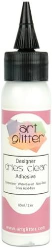 Art Institute Glitter Designer Dries Clear Adhesive, 2-Ounce, Single Pack