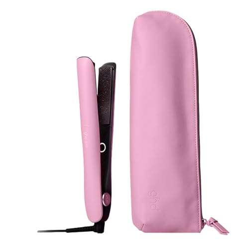 ghd Gold Limited Edition — Hitzebeständiger Haarglätter und Clutch in Glyzinienrosa