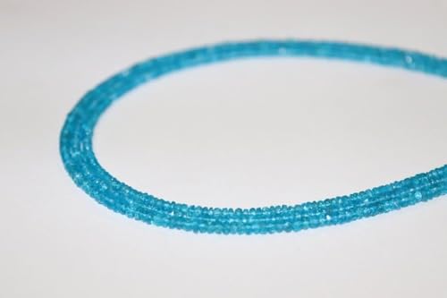 Apatite fluo naturelle : perles rondes à facettes haut de gamme pour bijoux - 2