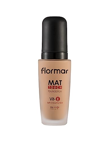 Flormar – Base de maquillaje mate Touch – Botella de 30 ml – Vitamin E – 301