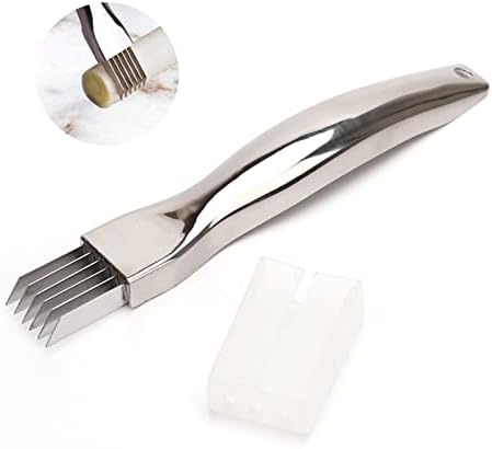 Stainless Steel Chopped Onion Cutter, Multi-Functional Foods Speedy Chopper Onion Knife Kitchen Tool Slice Cutlery Vegetable Sharp Scallion Shred Cutter