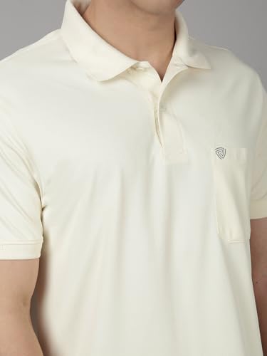 Image of Lux Cozi Men's Cotton Blend Polo T-Shirt with Chest Pocket | Collar T-Shirts for Men | Half Sleeves | Plain - Regular Fit (Pack of 2)