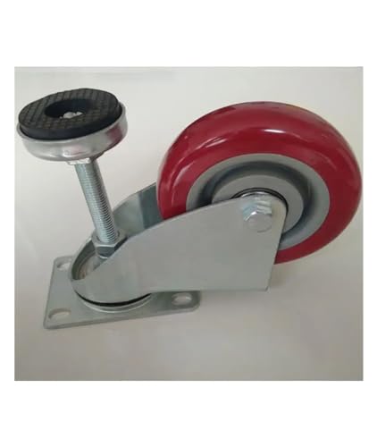 Roulette de nivellement réglable 10 cm PVC avec pied de fixation pour machine - 5