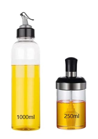 See full amazon price history chart for PHLYPONN 1000ml Plastic Oil Dispenser Bottle With 250ml Glass Oil Bottle With Silicone Brush For Havy Premium Set Cooking Vinegar Sauce BBQ Grill Frying Baking,Air Fryer. PHLYPONN 1000ml Plastic Oil Dispenser Bottle With 250ml Glass Oil Bottle With Silicone Brush For Havy Premium Set Cooking Vinegar Sauce BBQ Grill Frying Baking,Air Fryer. (B0DH35MLTV) Amazon Price History, Amazon Price Tracker