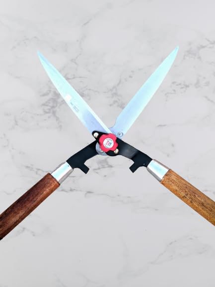 Maruti Hedge shears for grass cutter for gardening (Steel Blade) Hedge Shear Cutter With A1 Wooden Handle | Durable Steel | Hedge Trimming Shears For Garden | Garden Scissors For Cutting Plant Stem (B0CKPYSZHG) Amazon Price History, Amazon Price Tracker
