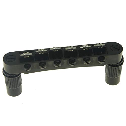 KAISH Chevalet de chevalet Tune-O-Matic pour guitare Epiphone Les Paul, SG, Dot, Bigsby avec tiges filetées M8 Noir - Les Beatles, Paul McCartney, John Lennon, RIngo Starr, George Harrison KAISH Chevalet de chevalet Tune-O-Matic pour guitare Epiphone Les Paul, SG, Dot, Bigsby avec tiges filetées M8 Noir – Image 3