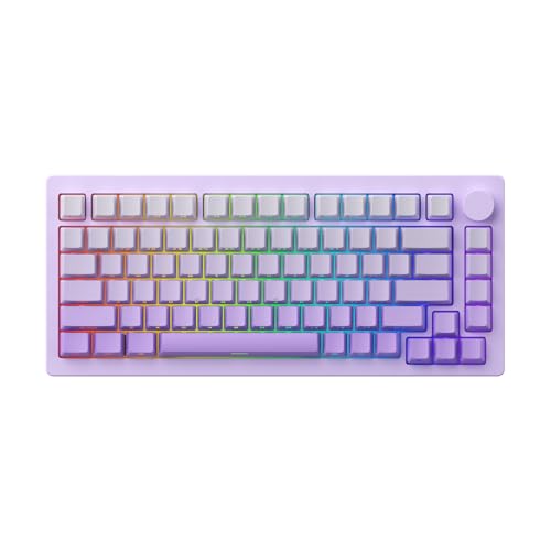 Image of MONSGEEK M1W V3 HE Gaming Keyboard Magnetic Switch Rapid Trigger Mechanical Keyboard Bluetooth /2.4GHz /Wired Gasket Mounted RGB Aluminum Keyboard for Mac /Win (Purple, Creamy Yellow Magnetic Switch)