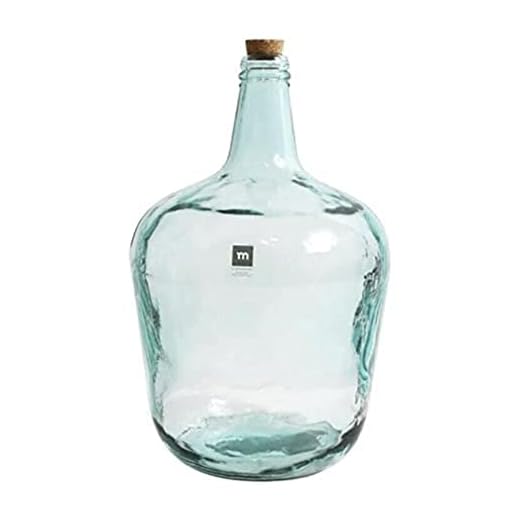 La Mediterranea - Garrafa vidrio 8 l. con tapón apple Transparente