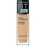 Maybelline Fit Me Matte + Poreless Liquid Foundation Makeup, Soft Tan, 1 fl; oz; Oil-Free Foundation