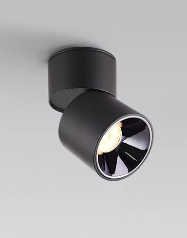 FILLISKA® 18 Watt LED 360° Rotatable Surface/Spot Light, with Luxurious Black Reflector, Shockproof Alluminium Body & Antiglare Diffuser (Natural White)