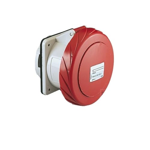 PKF32G734 waterproof connector fast concealed industrial socket (32A 6h IP67 4P red)