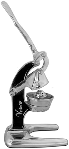 Artisan Cast Aluminum Professional Grade Manual Hand Press Juicer for Orange, Grapefruit, and Large Citrus Fruits Morning Drinks, Cocktails, or Cooking by Verve CULTURE - Black - Large 14x9x17