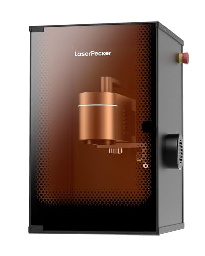 LaserPecker LP4 Dual Laser Graviermaschine mit Sicherheitsabdeckung Entspricht den Standards der Laserstufe 1 450nm Diodenlaser + 1064nm Infrarotlaser 8K 4000mm/s für Fast alle Materialien