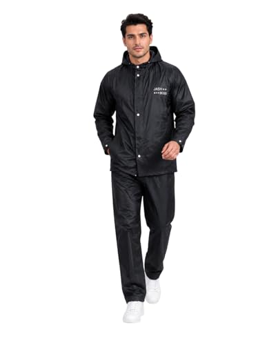 Image of Vogaan Rain Coat for Men Waterproof Rain coat Set for Women with Reflective Trim-Windproof Jacket & Pants Suit with Hood, Pockets & Breathable, Durable Fabric for Outdoor, Travel, Bike & Trekking Use
