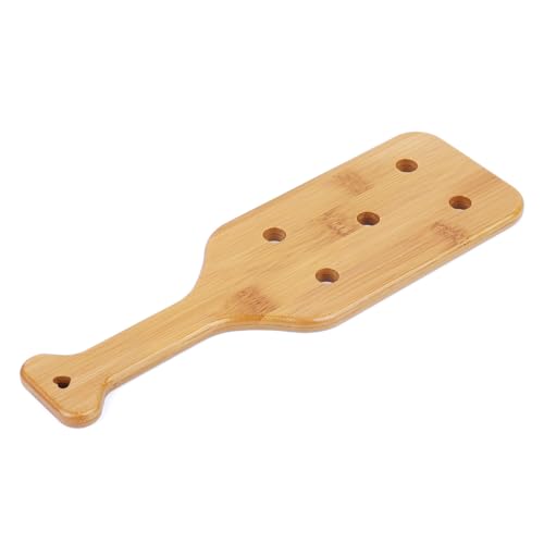 FameFame 12Inch Bamboo Paddle with Holes, Solid Wood Paddle with Smooth Surface, 1 Pack