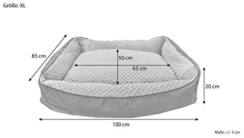 Erst-Holz Hundebett orthopädisches Tierbett für Jede Hundegröße waschbar V-30.31, Größe:65x50
