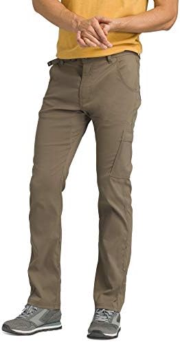 prAna Men's Stretch Zion Straight Pant, Mud, 28W x 34L