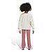 adidas Girls' 2-Piece Long Sleeve Graphic Tee & Flare Pant Set, Oatmeal Heather Pink, 6