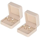 KUKUVR 2 Pieces Classic Velvet Jewelry Earring Gift Box for Stud Earring Necklace Pendant, Jewellry Earring Storage Display Case for Wedding Engagement Birthday Anniversary