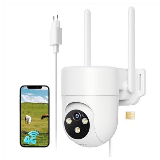 NUASI 4G LTE Überwachungskamera Aussen mit SIM Karte, 2K PTZ 360° IP Kamera Ohne WLAN Outdoor mit FarbNachtsicht, AI Personenerkennung und 2-Wege-Audio, IP66 Wasserdicht, 32GB
