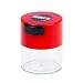 Minivac - 10g to 30 grams Airtight Multi-Use Vacuum Seal Portable Storage Container for Dry Goods, Food, and Herbs - Red Cap & Clear Body