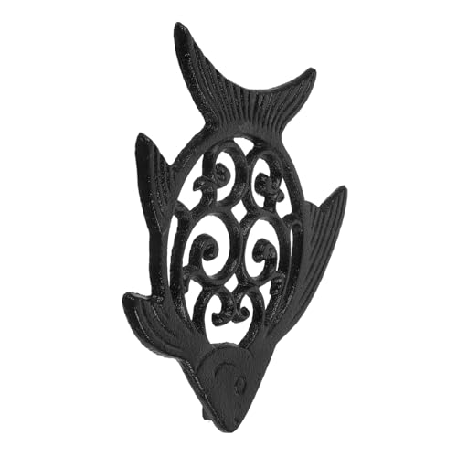 TOYANDONA Piedra Decorativa de Forma de Pez de Hierro Accesorios para Escalones Prácticos para Césped y Patio