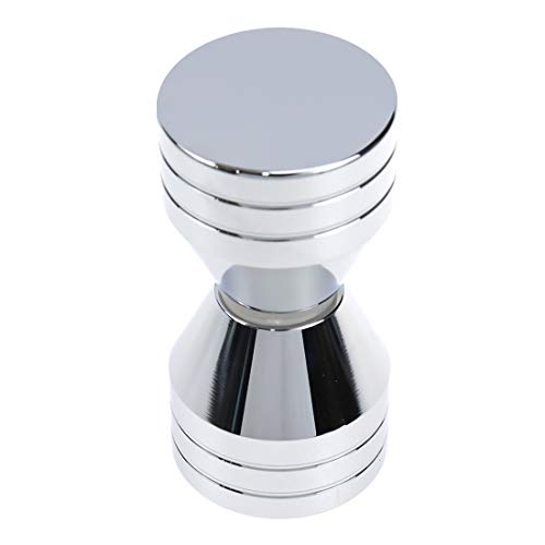 Farboat Sliding Shower Glass Door Knob Cylinder Bathroom Door Handle Round Pull Solid Aluminium Alloy Back-To-Back Room Handles Groove Glass Door Replacement (Silver) #TOP2