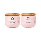 Pacha Soap Co. Whipped Cleansing Scrub, Jamsine Gardenia - Premium, Handcrafted, Exfoliating Soap Scrub with Pumice for Face & Body, Soothing Essential Oils, Clean Ingredients 2-Pack (15 oz Each)