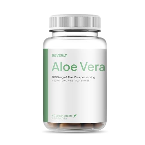 Beverly ALOE VERA| 60 comprimidos vegetales | Laxante suave de origen 100% natural | 1 Mes de uso