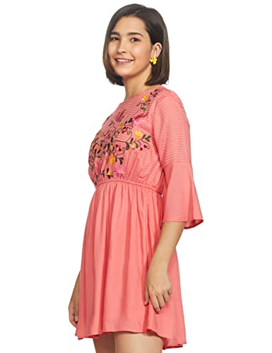 Image of EASYBUY Women's Crepe A-Line below The Knee Casual Dress