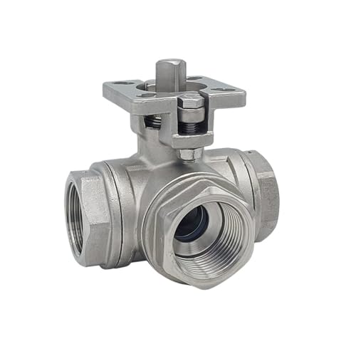 Vanne pneumatique 3 voies DN25 acier 304 pour réseau d'eau domestique