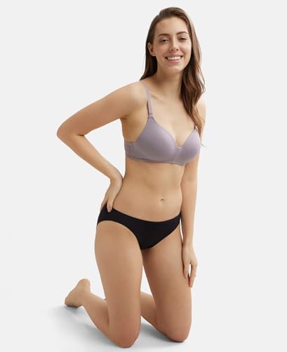 Image of Jockey JW11 Women Wirefree Padded Tencel Lyocell Elastane Stretch Full Coverage Multiway T-Shirt Bra with Adjustable Straps