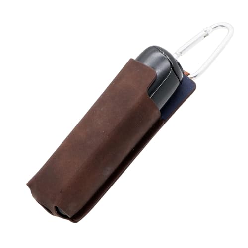 TRIPLE RIVER・For Ploom Aura ケース カバー PUレザー カラビナ付き 収納 電子たばこ 電子タバコ 保護ケース プルーム オーラ 充電対応 持ち運び便利 簡単取り出しケース(コーヒーA)