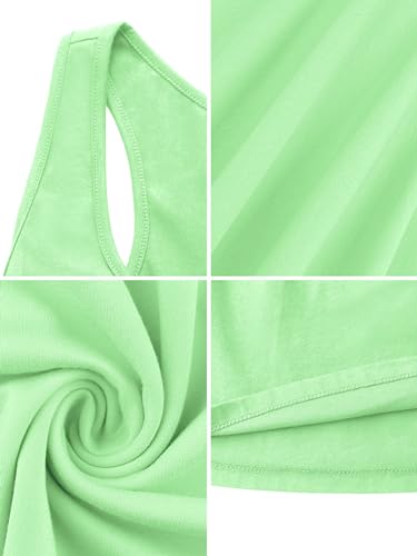 Image of Missufe Women's Sleeveless Racerback Flared Casual Plain Tank Dress